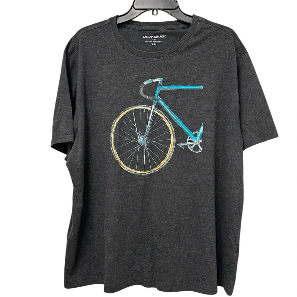 Banana Republic Eco Premium Wash Men’s Graphic T-Shirt | Dark Gray | Size XXL